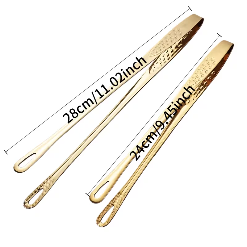 2-Piece Stainless Steel Tongs | Rust-proof, scratch-resistant, suitable for BBQ
