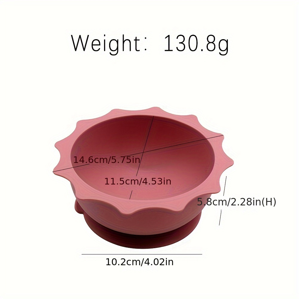 Silicone material, with suction cup base, anti-tipping cat feeder/water bowl - 1 piece