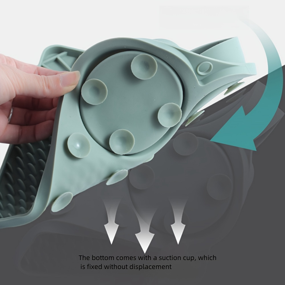 1 silicone slow-feeder for pet cats, non-slip suction cup type
