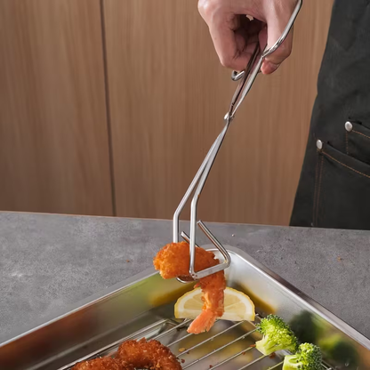 SUS304 stainless steel scissors and pliers, 1 piece (10 inches), suitable for cooking and grilling.