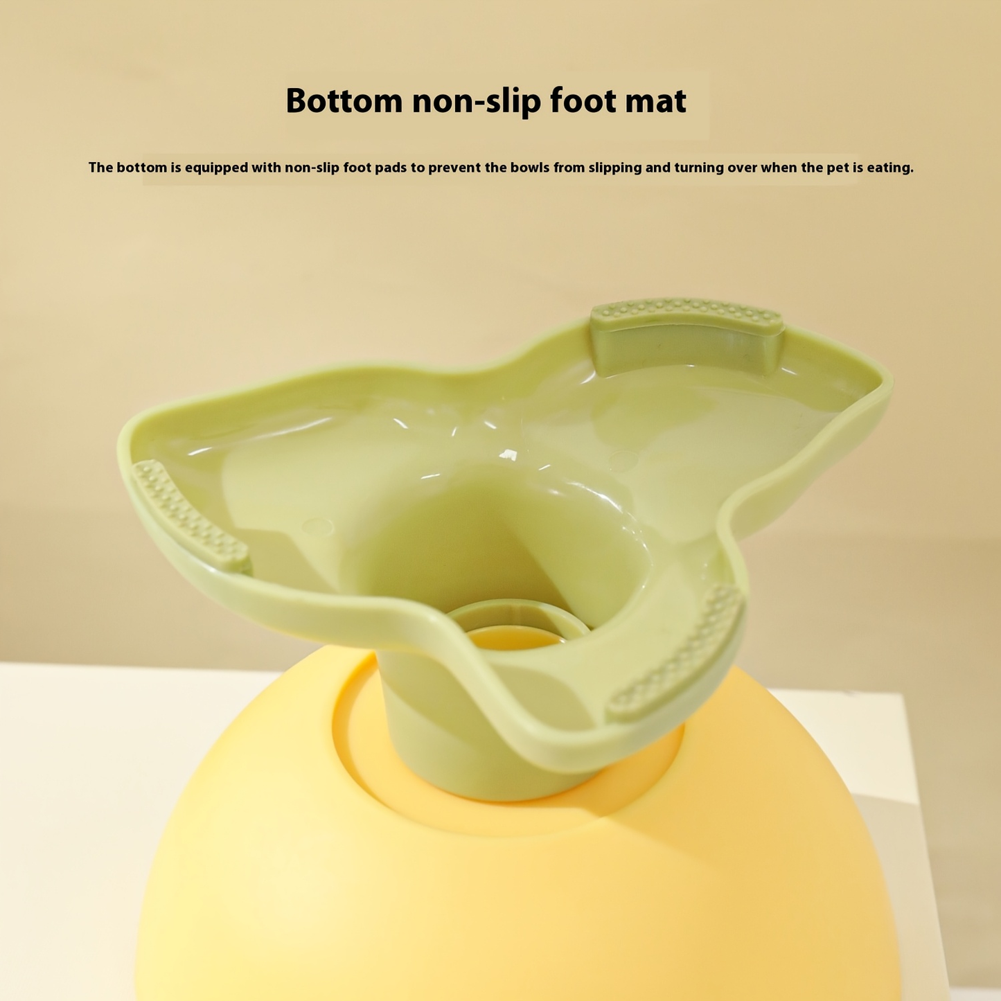 One non-slip base and anti-tipping angle pet booster bowl, made of non-toxic PP material.