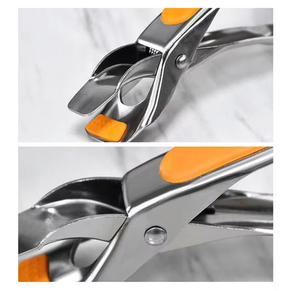 2-Piece Stainless Steel Clamping Pliers | Non-slip, Heavy Duty Anti-scalding