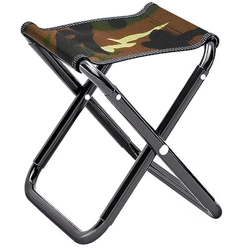 Camouflage Camping Stool | Folding Lightweight Portable Iron Stool, Small Folding Chair