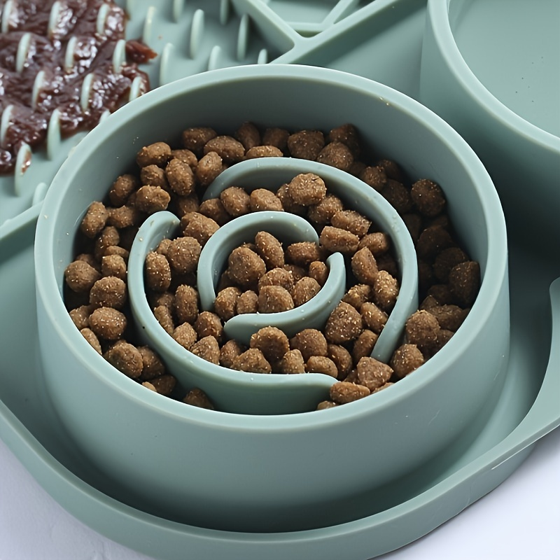 1 silicone slow-feeder for pet cats, non-slip suction cup type