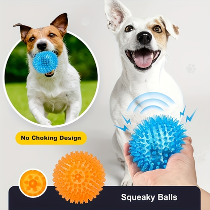 Two-pack of dog toy balls, suitable for medium, large and small dogs, durable.