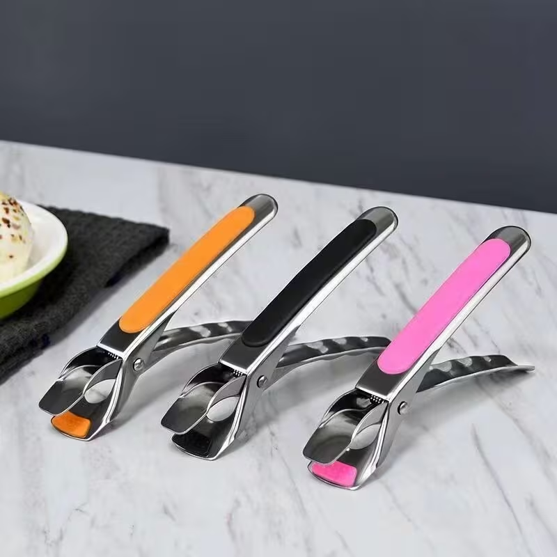 2-Piece Stainless Steel Clamping Pliers | Non-slip, Heavy Duty Anti-scalding