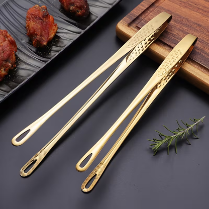 2-Piece Stainless Steel Tongs | Rust-proof, scratch-resistant, suitable for BBQ