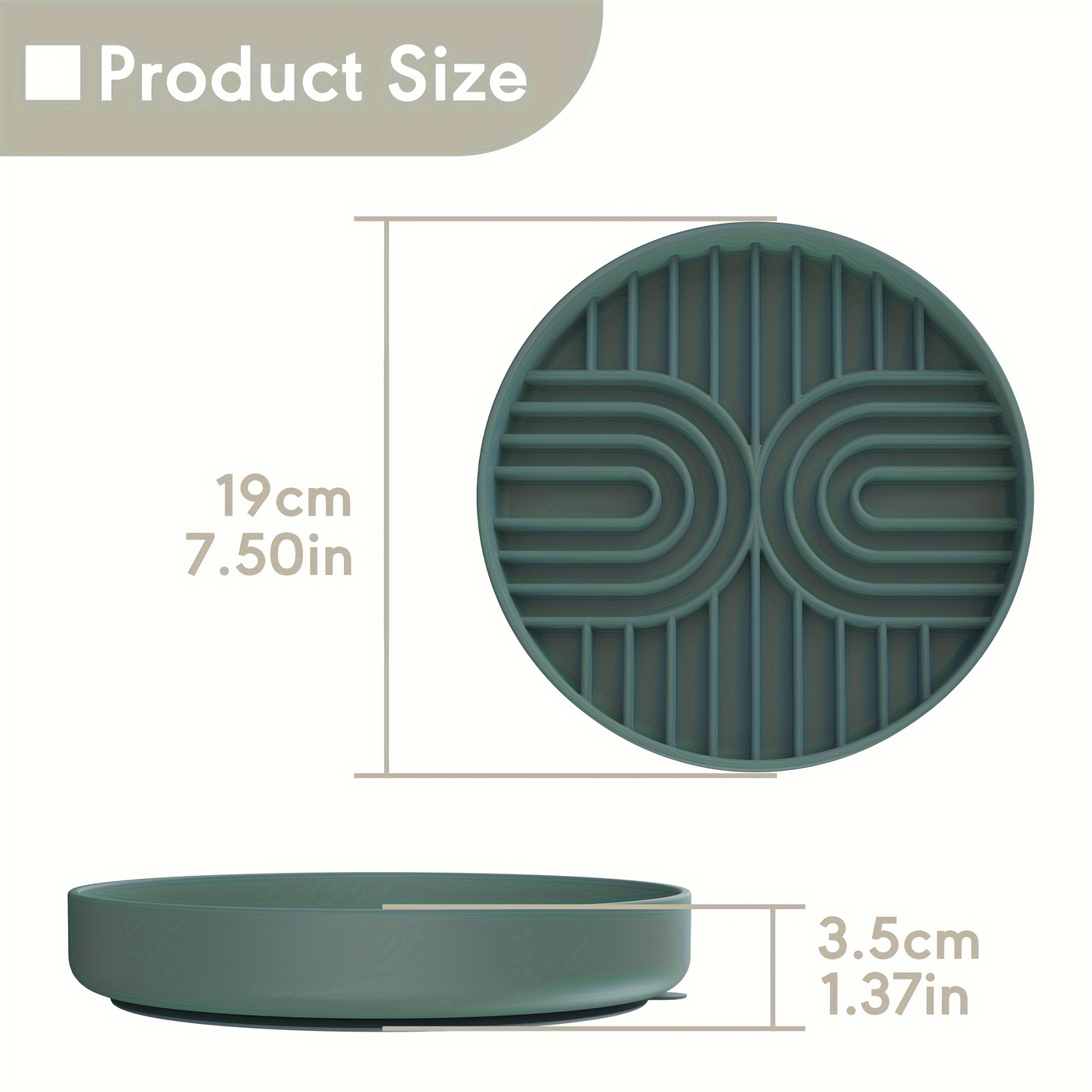 Non-slip, heat-resistant silicone slow food bowl - 1 piece, dishwasher safe