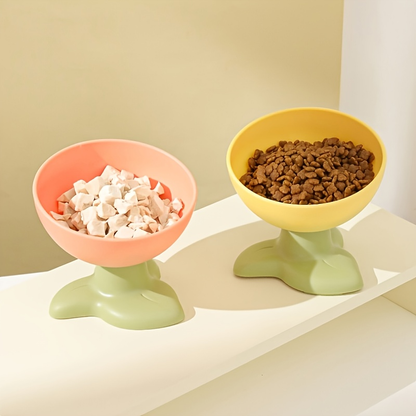 One non-slip base and anti-tipping angle pet booster bowl, made of non-toxic PP material.