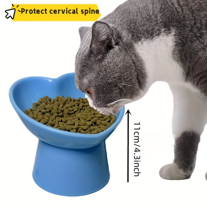 Tall Pet Bowl | Elevated neck to prevent tipping, plastic base to prevent spills