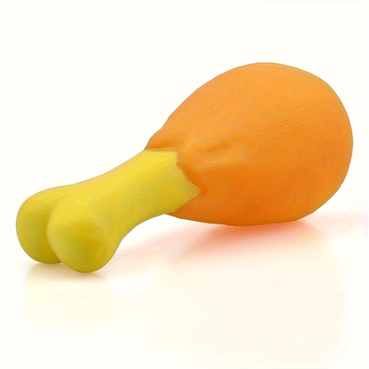 1 Chicken Leg Dog Toy - Durable, non-toxic rubber material suitable for all breeds