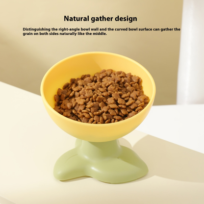 One non-slip base and anti-tipping angle pet booster bowl, made of non-toxic PP material.