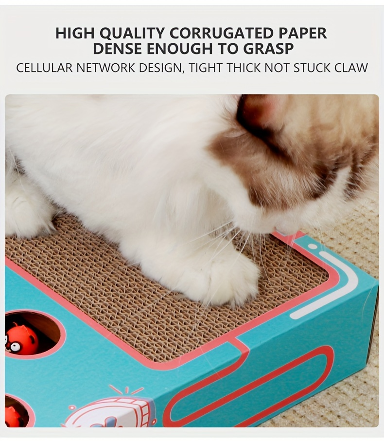 Pop-up Cat Scratching Board - Interactive Corrugated Cardboard Cat Toy
