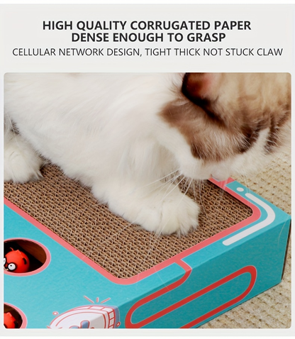 Pop-up Cat Scratching Board - Interactive Corrugated Cardboard Cat Toy