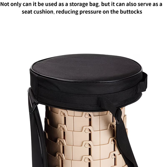 Folding Stool Storage Bag | Durable Black, Polyester Fiber Material