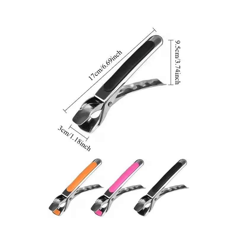 2-Piece Stainless Steel Clamping Pliers | Non-slip, Heavy Duty Anti-scalding