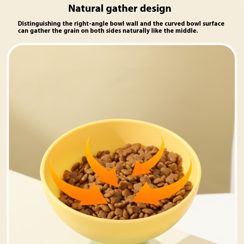 One non-slip base and anti-tipping angle pet booster bowl, made of non-toxic PP material.