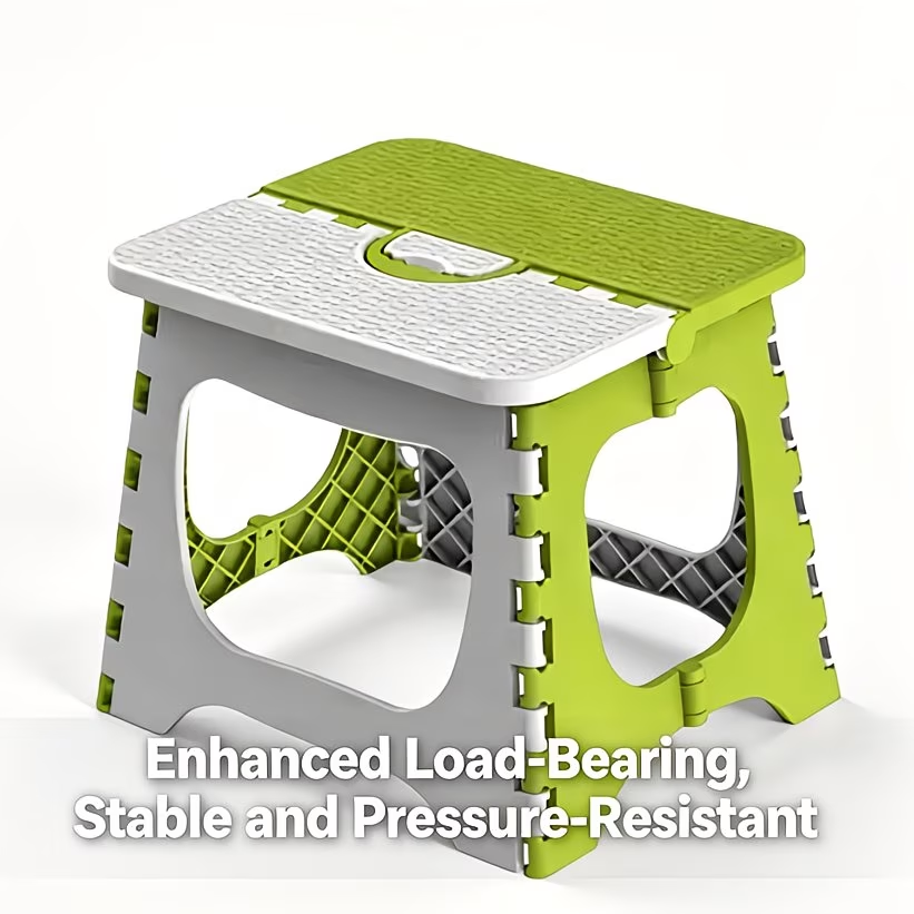 Portable folding stool, made of durable ABS material, suitable for outdoor and other occasions.