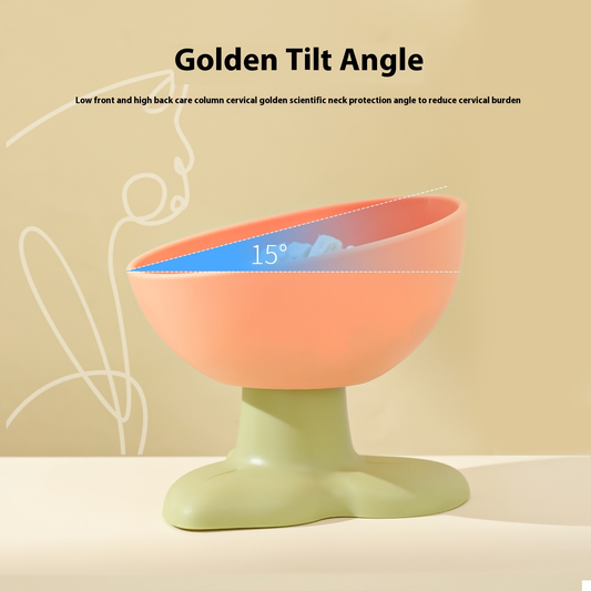 One non-slip base and anti-tipping angle pet booster bowl, made of non-toxic PP material.