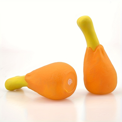 1 Chicken Leg Dog Toy - Durable, non-toxic rubber material suitable for all breeds