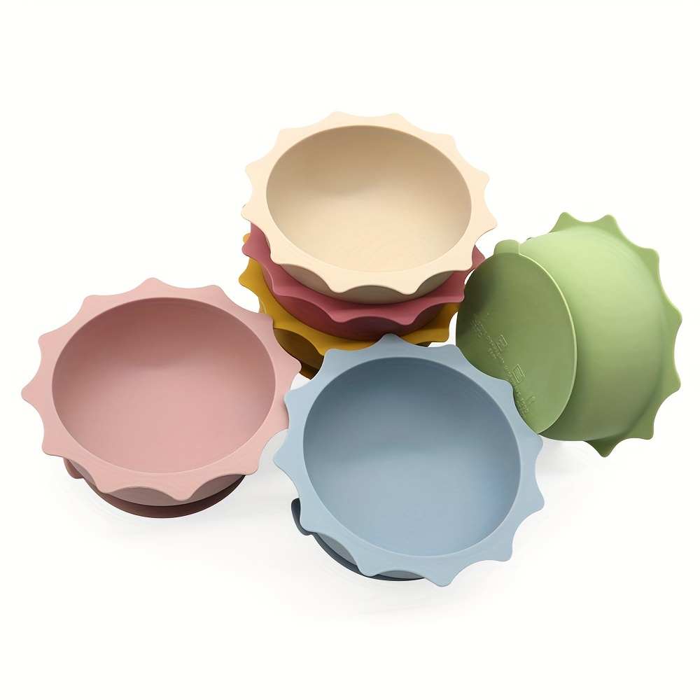 Silicone material, with suction cup base, anti-tipping cat feeder/water bowl - 1 piece