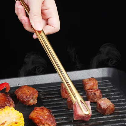 2-Piece Stainless Steel Tongs | Rust-proof, scratch-resistant, suitable for BBQ