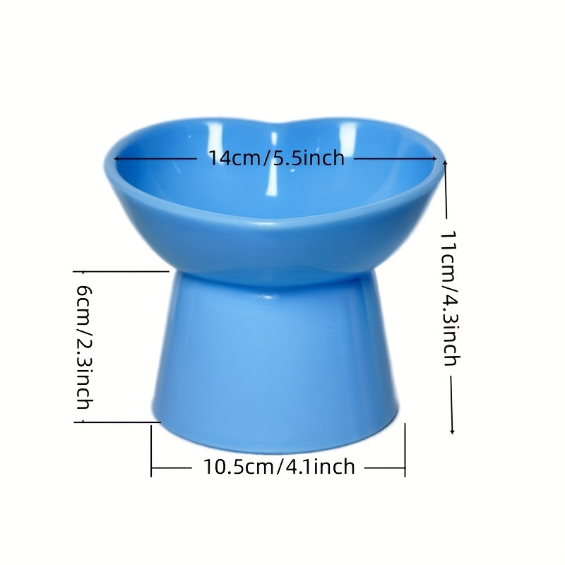 Tall Pet Bowl | Elevated neck to prevent tipping, plastic base to prevent spills