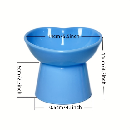 Tall Pet Bowl | Elevated neck to prevent tipping, plastic base to prevent spills