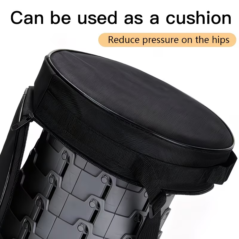 Folding Stool Storage Bag | Durable Black, Polyester Fiber Material